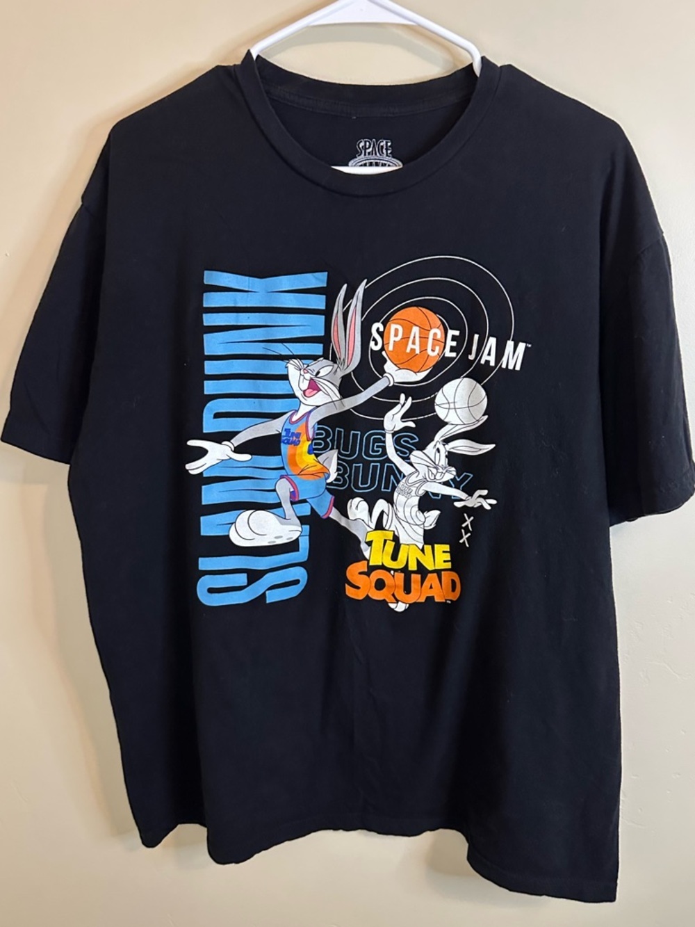 Space Jam Vintage Tune Squad Bugs Bunny Black Graphic Tee - Men's XL